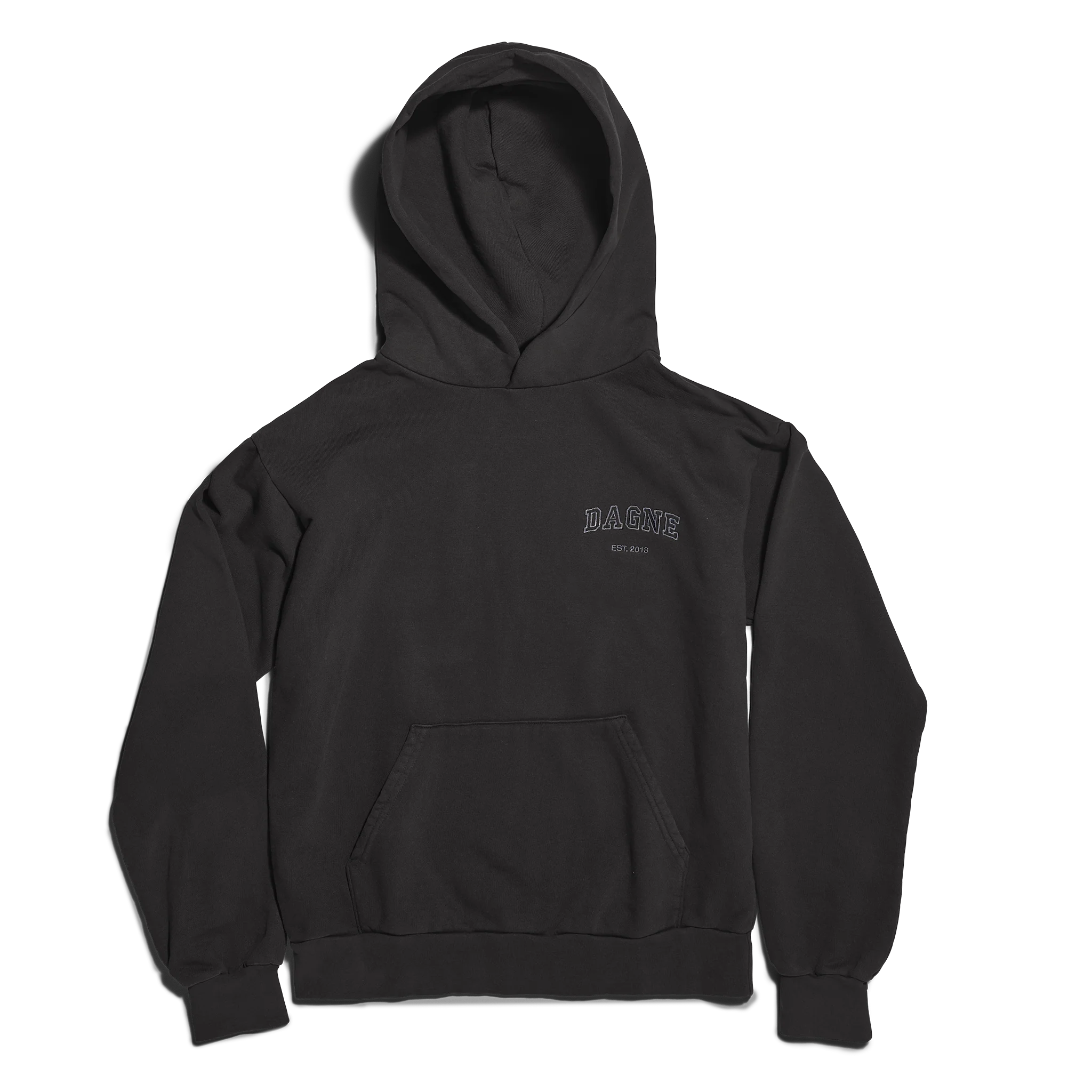 Varsity Logo Hoodie in Onyx. 2X