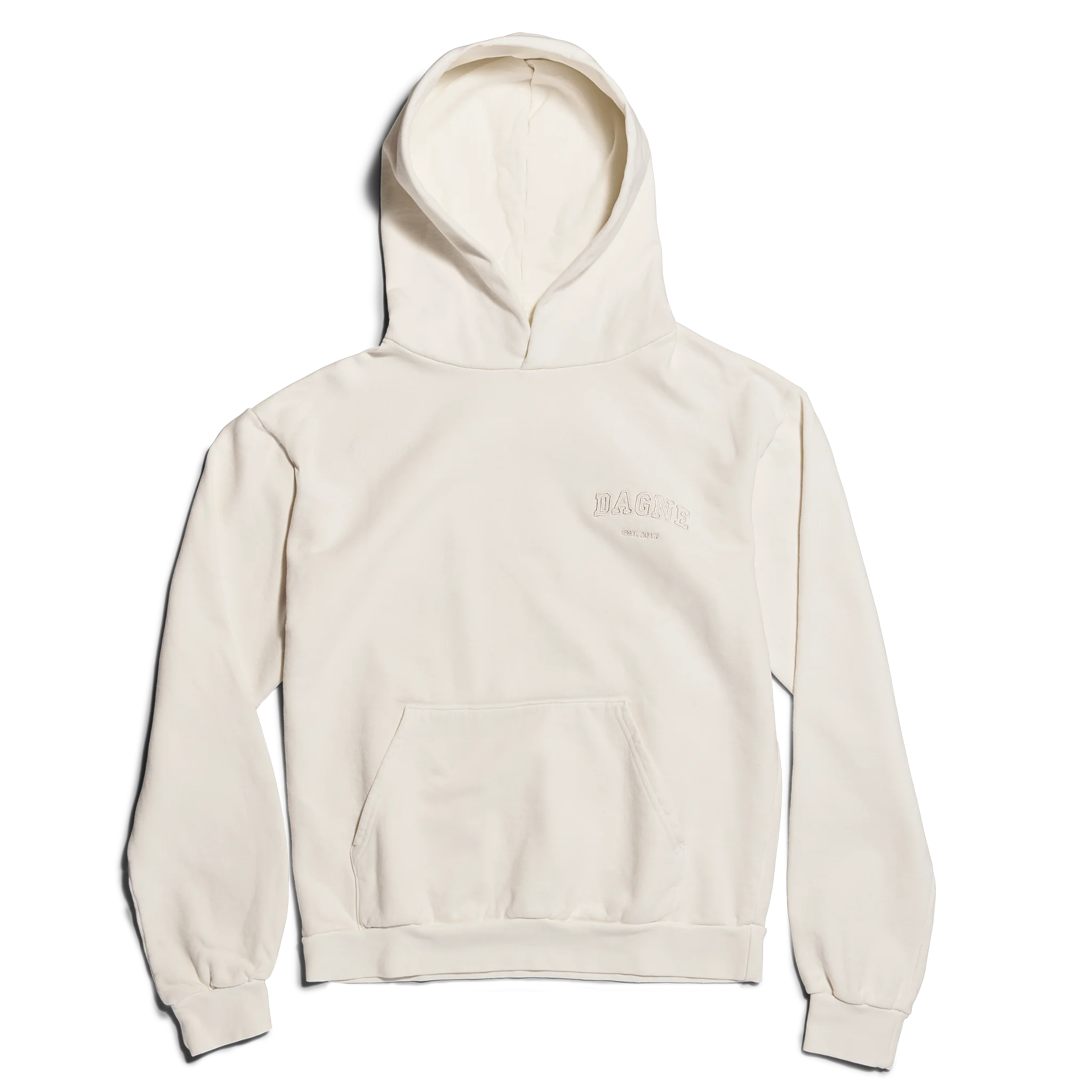 Varsity Logo Hoodie in Moonbeam. 4X