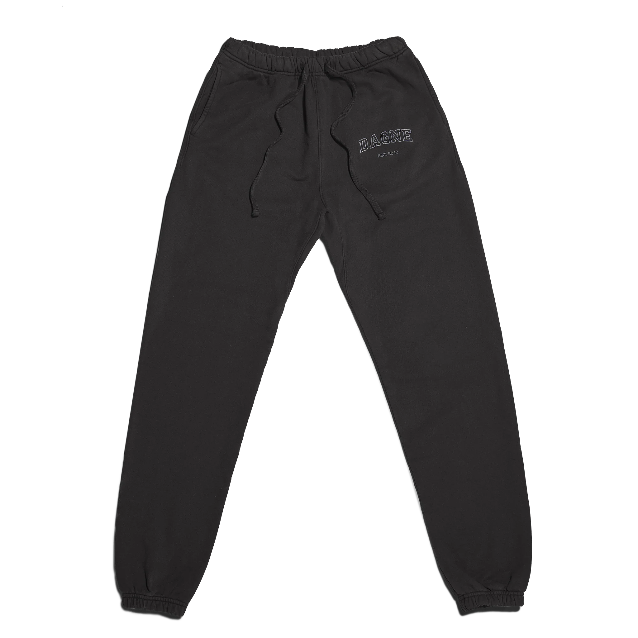 Varsity Logo Sweatpants in Onyx. XL