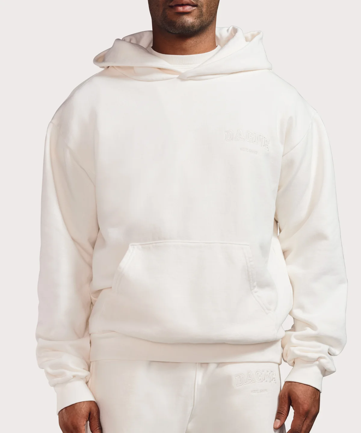 Varsity Logo Hoodie in Moonbeam. 3X - Image 10